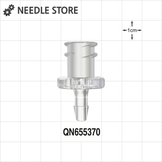 [QN655370] 바브 실린지 튜빙 암 루어 잠금 커넥터 (ABS) 내경2.9mm튜빙에 적합